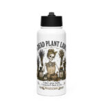 Stainless steel water bottle with a straw lid